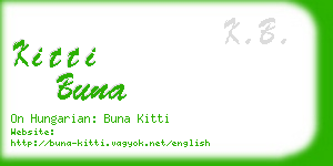 kitti buna business card